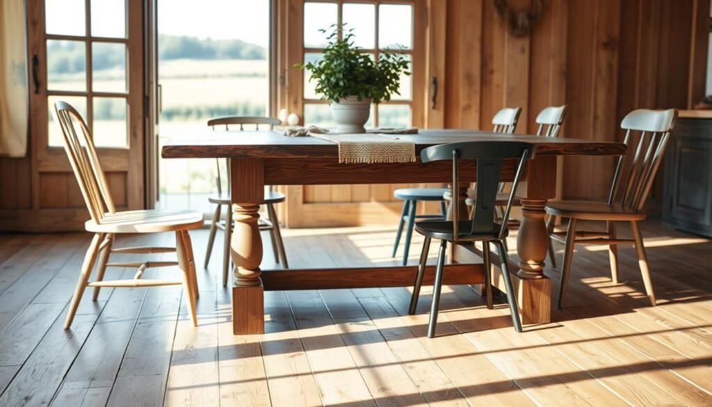 rustic farmhouse tables