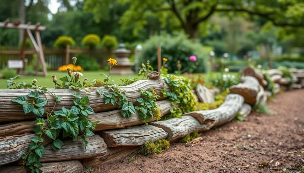 rustic garden borders and edging