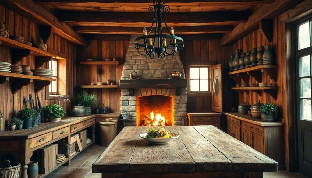 rustic kitchen magic wood accents