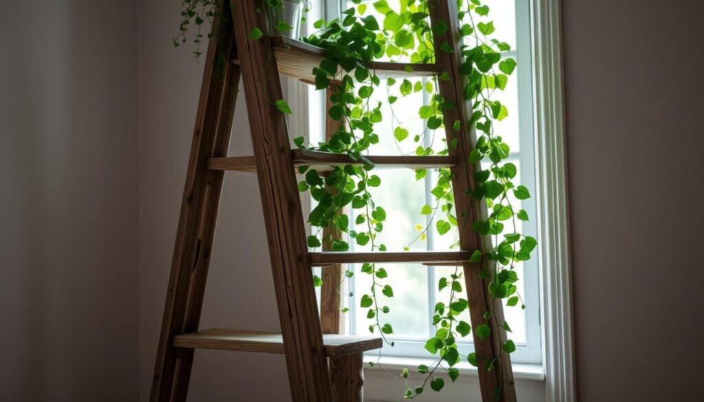 rustic ladder plant stand