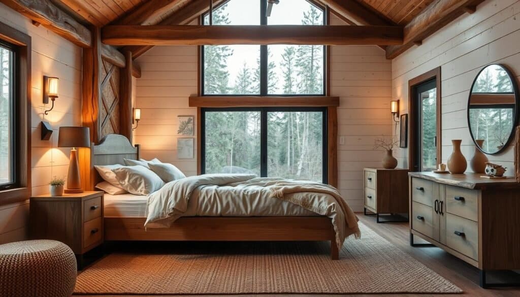 rustic modern bedroom