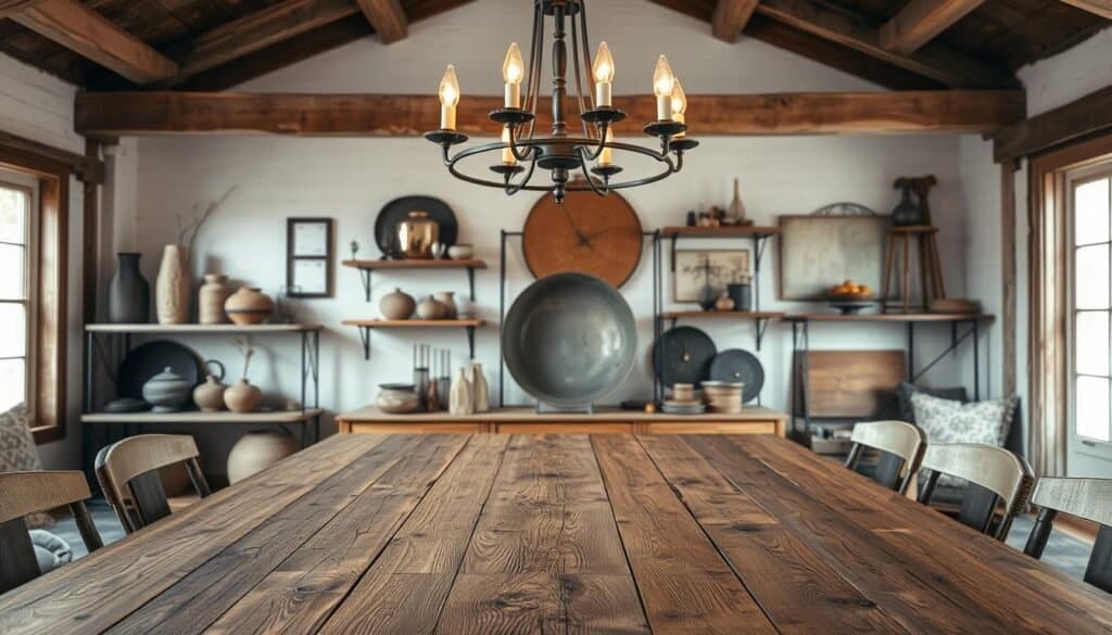 rustic wood accents