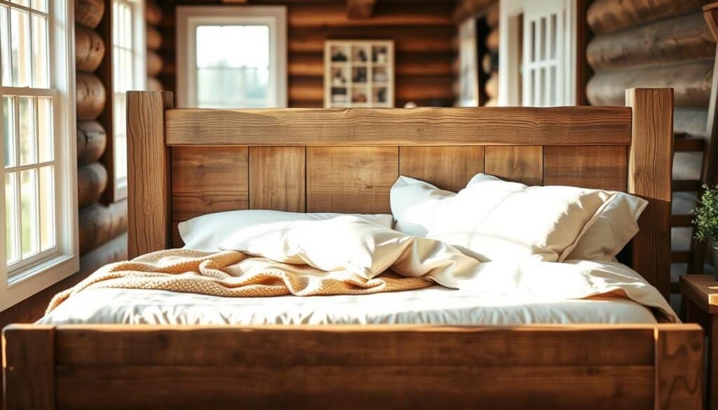 rustic wood bed designs