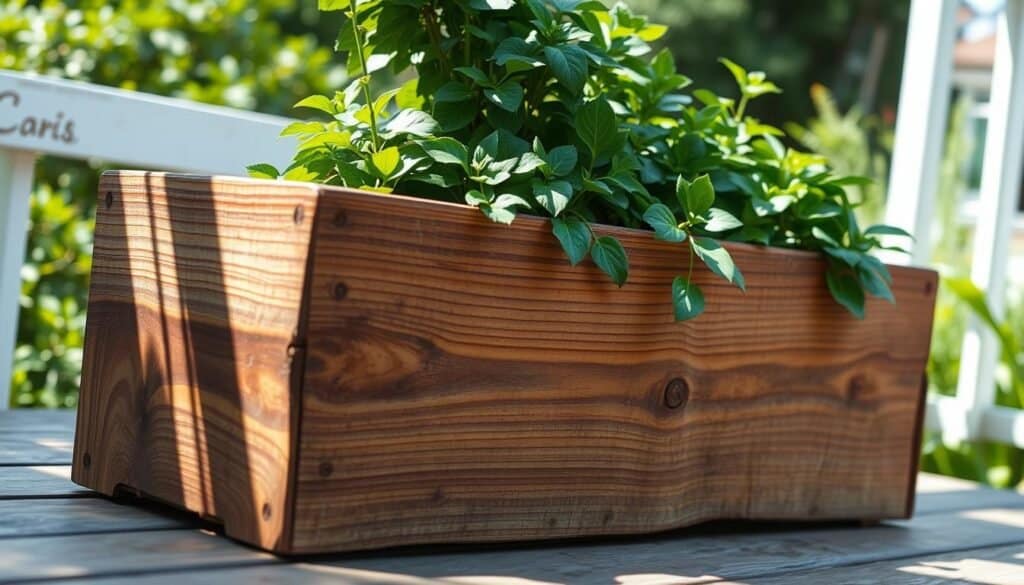 rustic wood planter project
