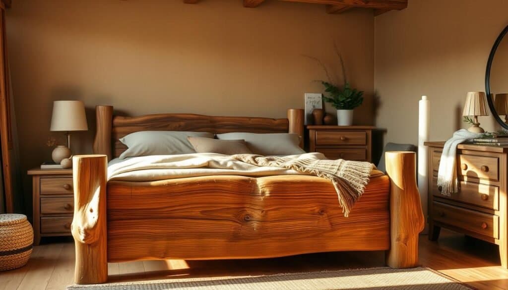 rustic wood texture bedroom decor
