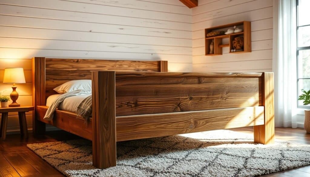 rustic wooden bed frames
