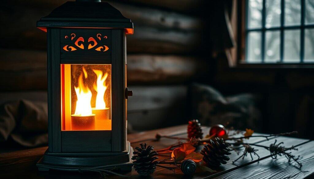 rustic wooden lanterns
