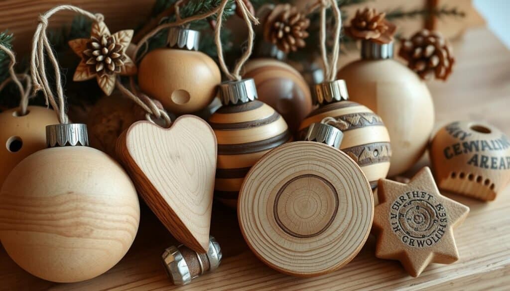 rustic wooden ornaments