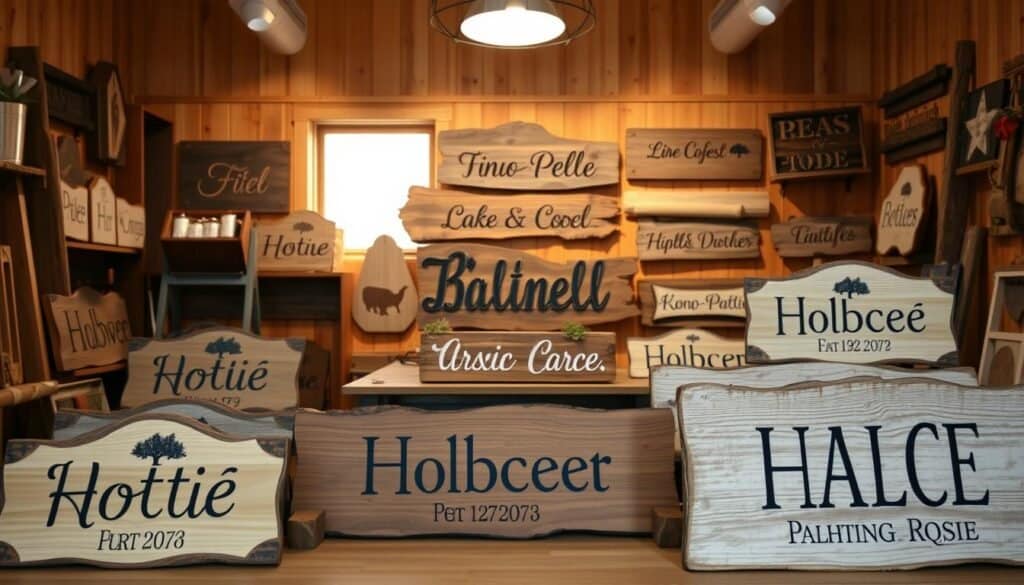 rustic wooden signs