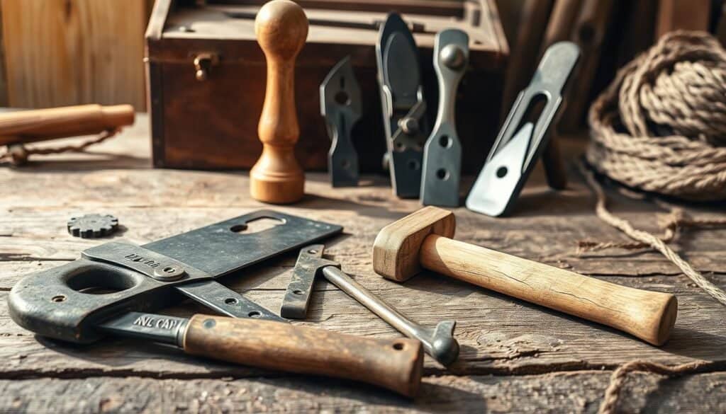 rustic woodworking tools