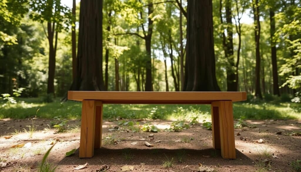 simple wooden bench construction