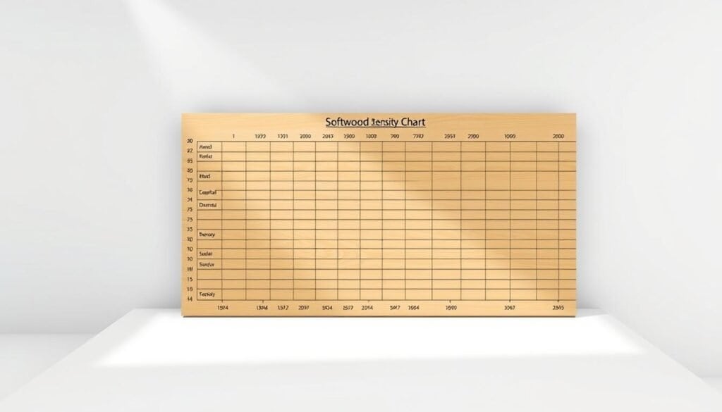 softwood density chart