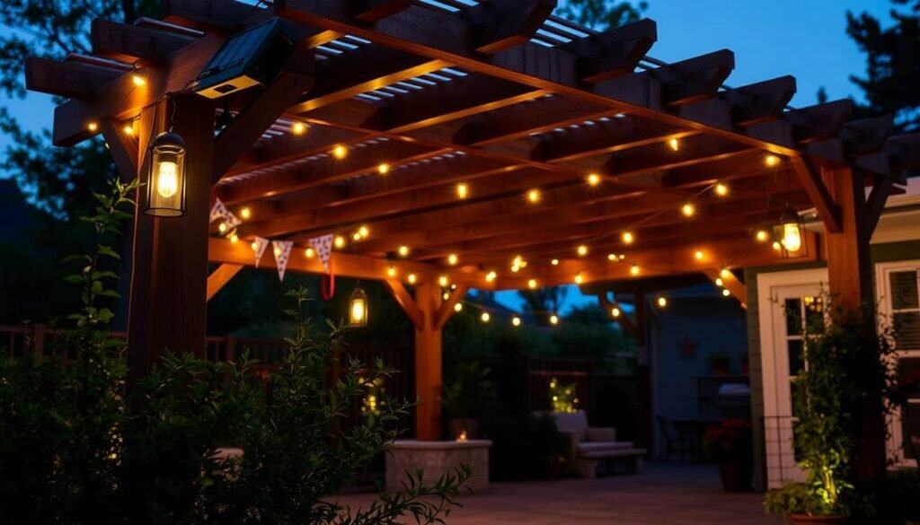 solar pergola lighting