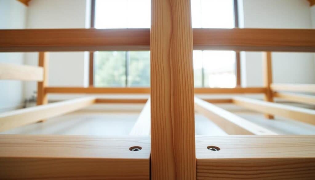 solid wood bed frame construction