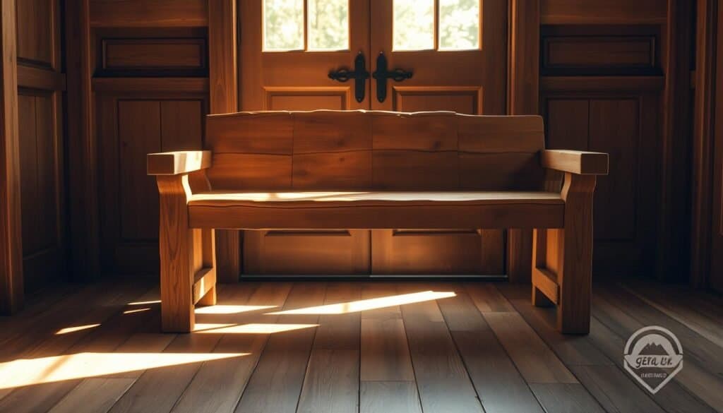 solid wood benches