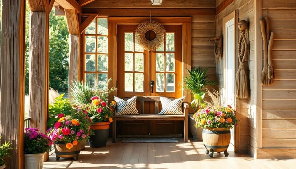 summer entryway wood decor