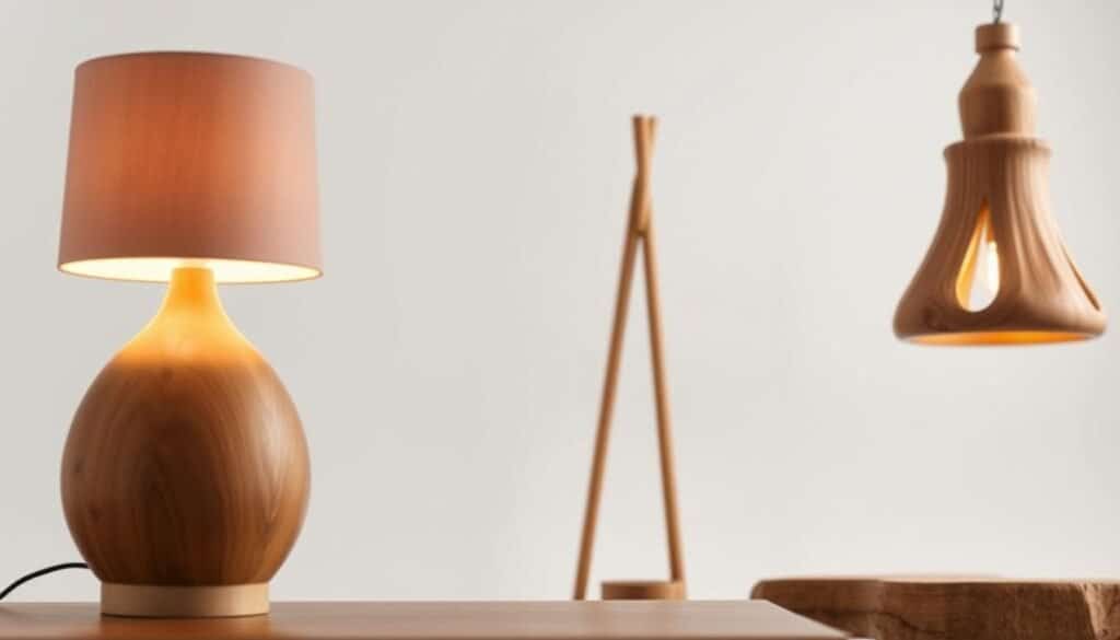 types of wood used in lamp design