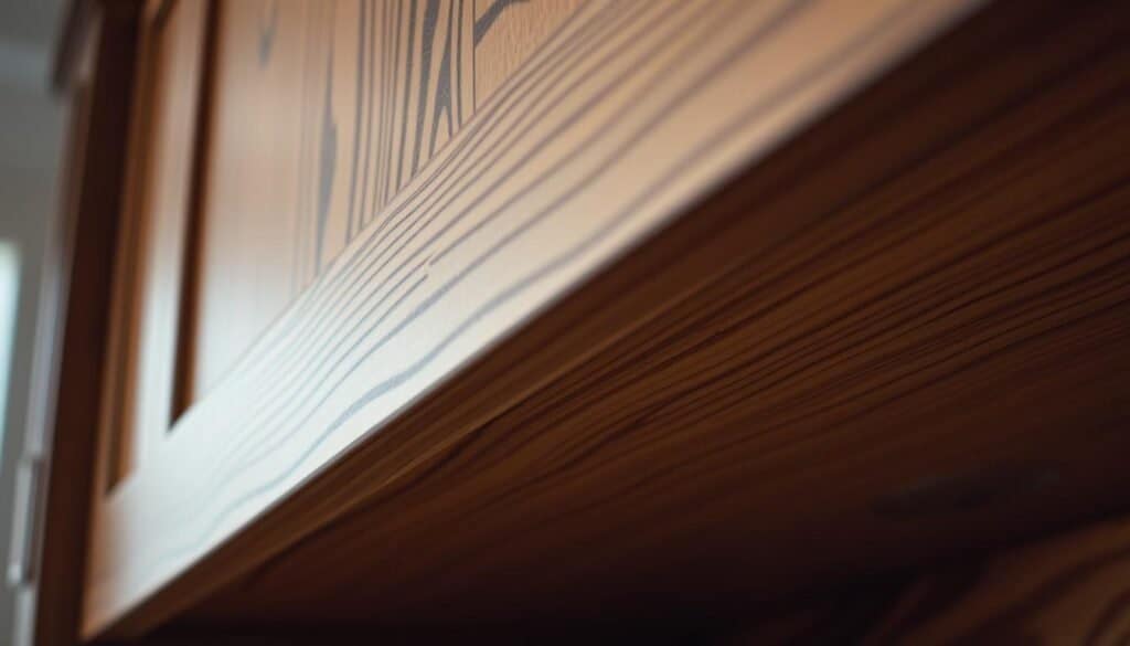 under-cabinet wood detailing