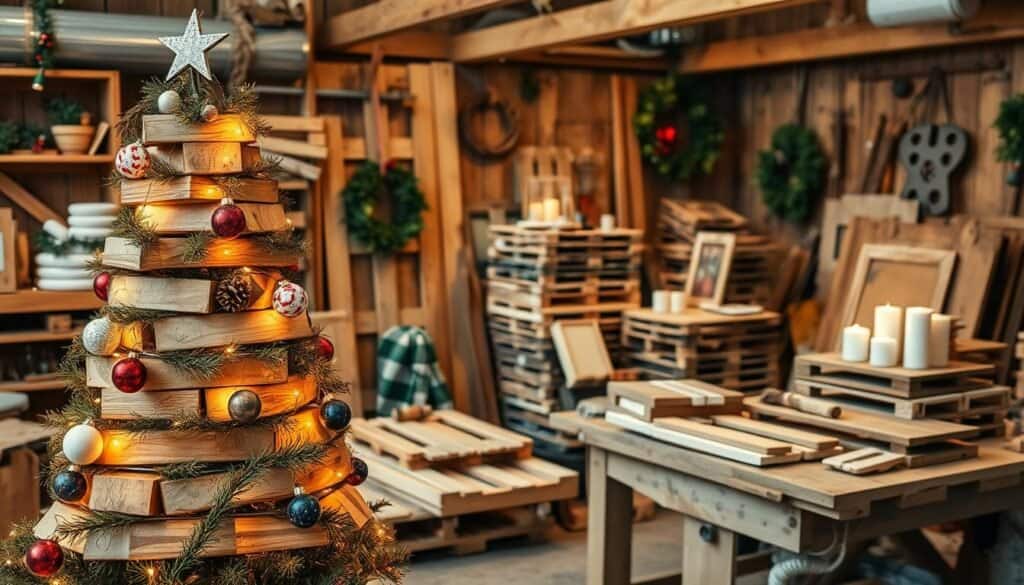 upcycled wood pallet holiday projects