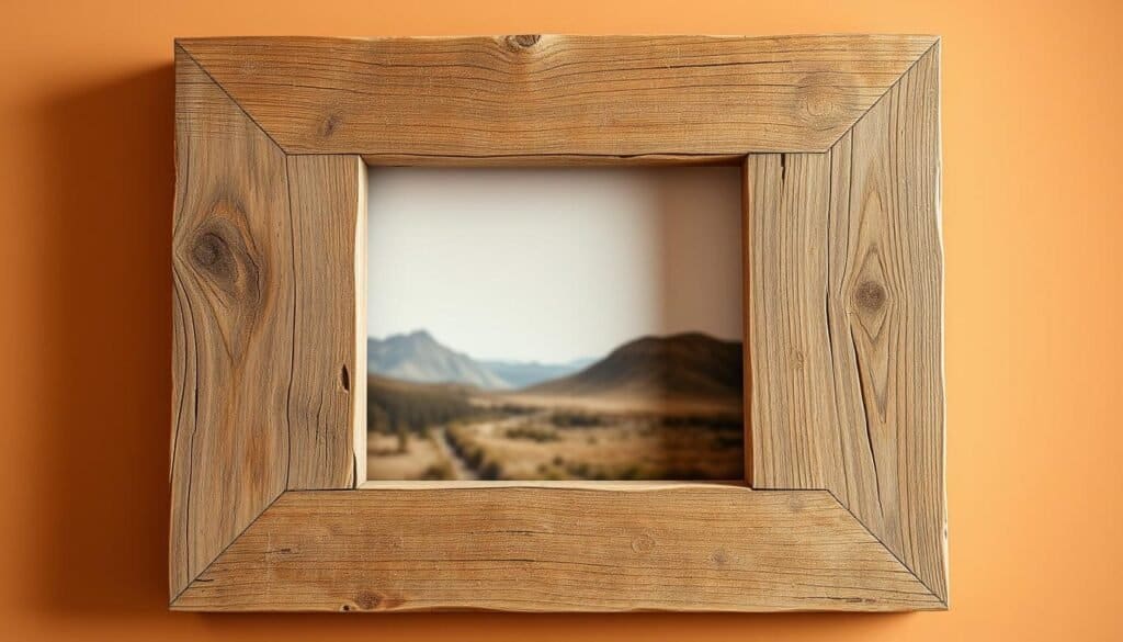 weathered wood picture frame