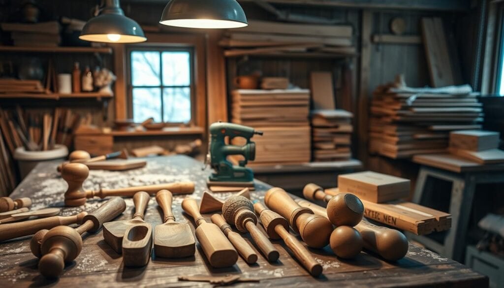 winter wood crafting tools