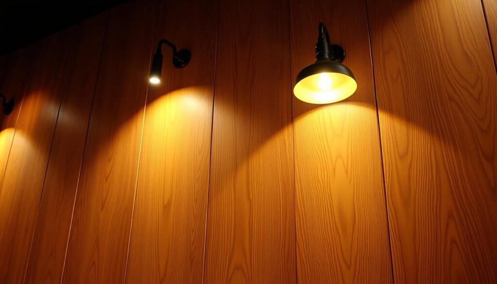 wood accent lighting