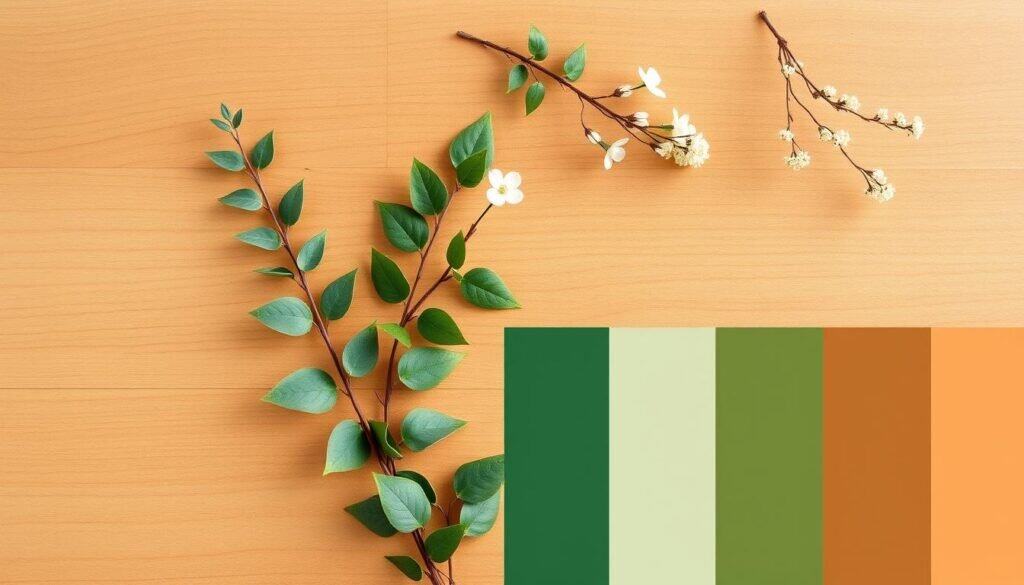 wood and natural details color palettes