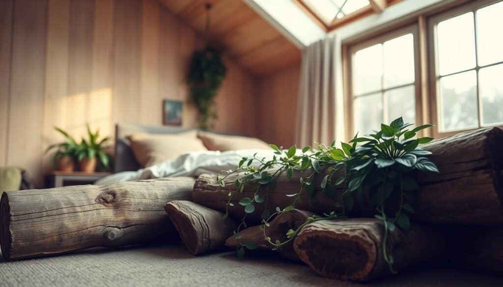 wood and plant combinations
