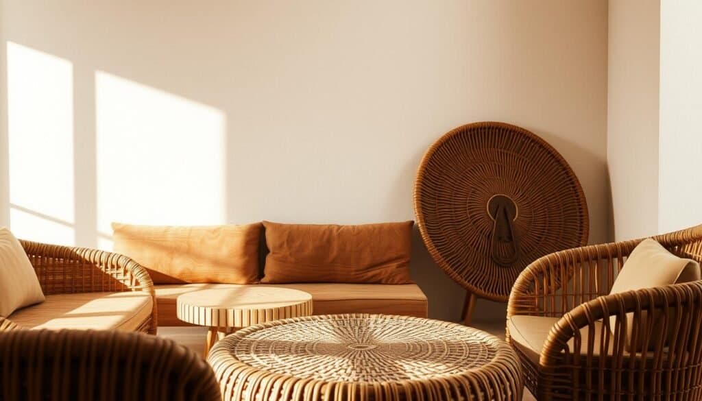 wood and rattan texture showstoppers