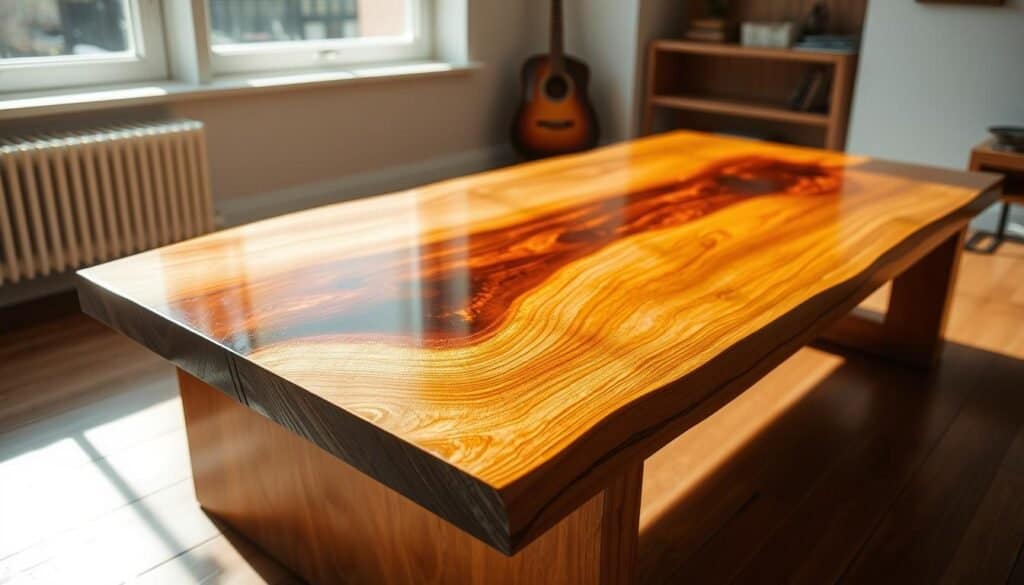 wood and resin combination