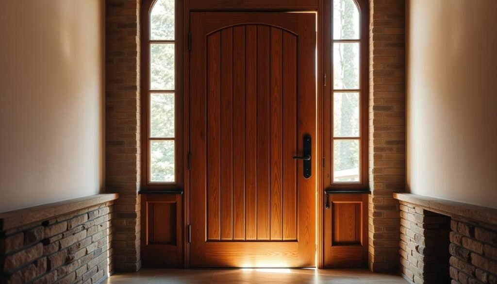 wood door entryways