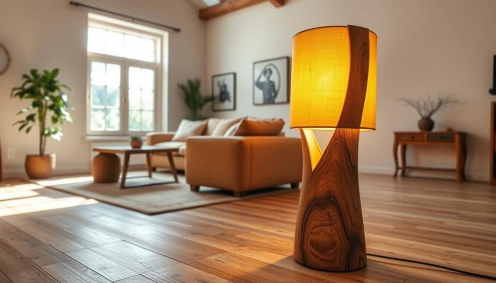 wood lamp placement living rooms
