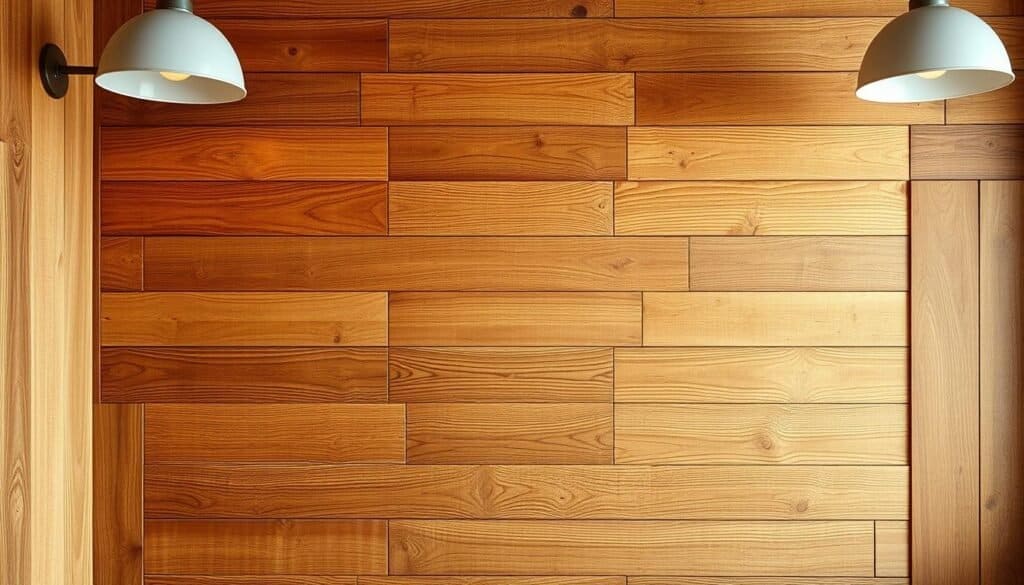 wood panel walls