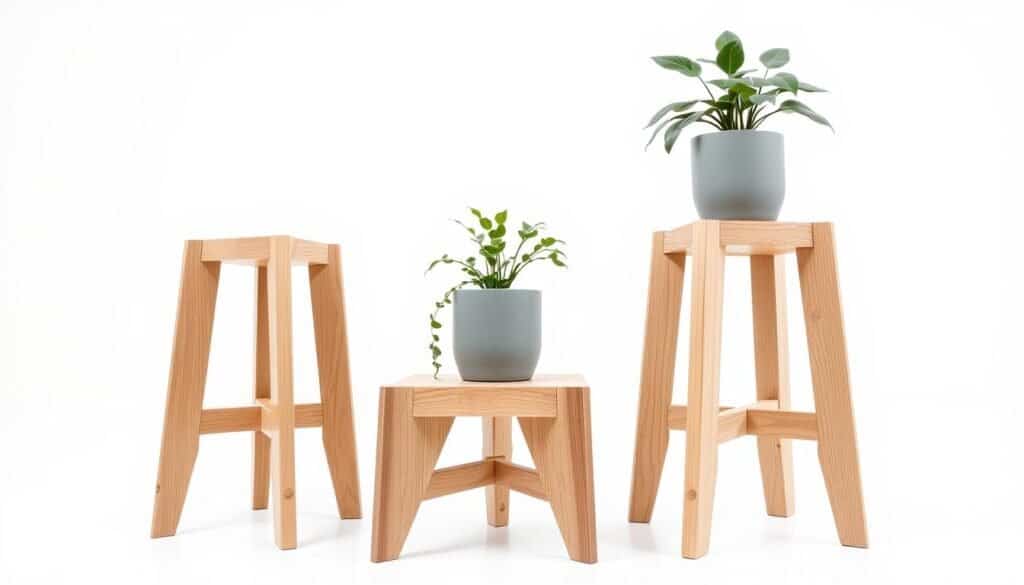 wood plant stands