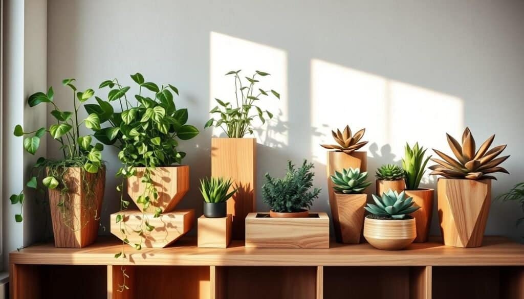 wood planters indoor