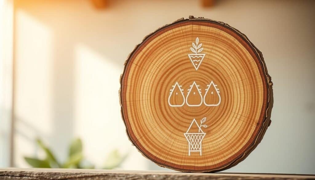 wood slice art decor