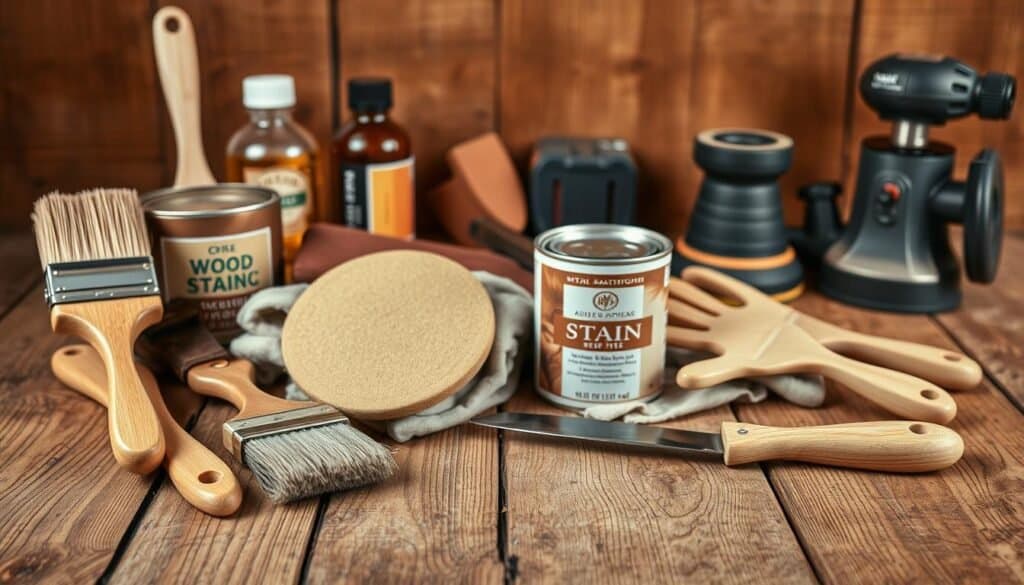 wood staining tools