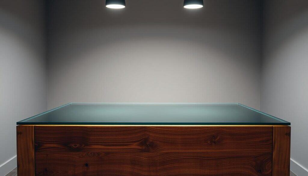 wood with glass