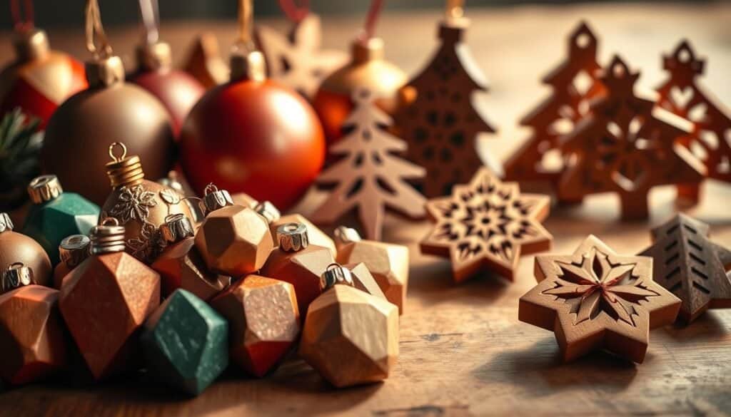 wooden Christmas ornaments