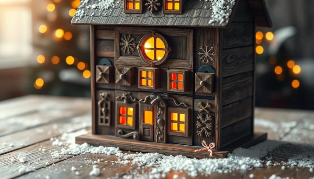 wooden advent calendar