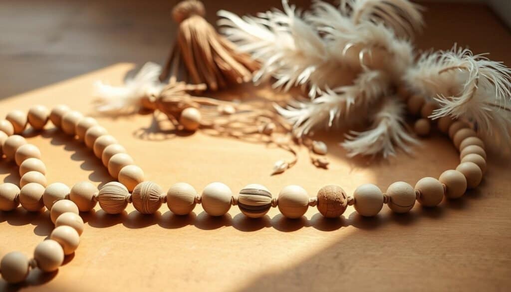 wooden bead garlands