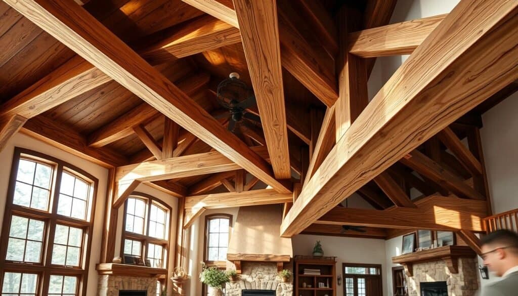 wooden beams