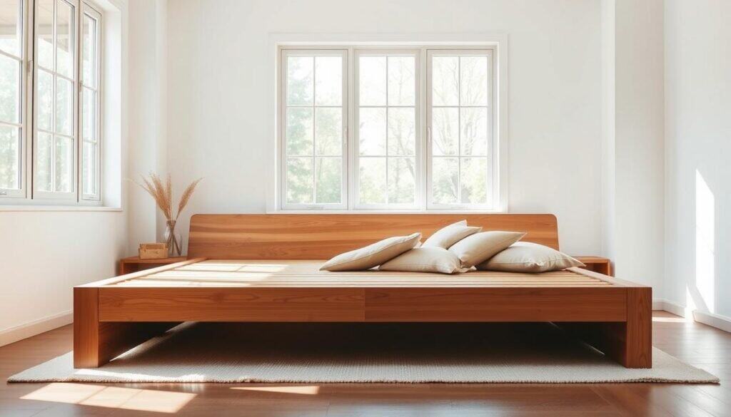 wooden bed design modern