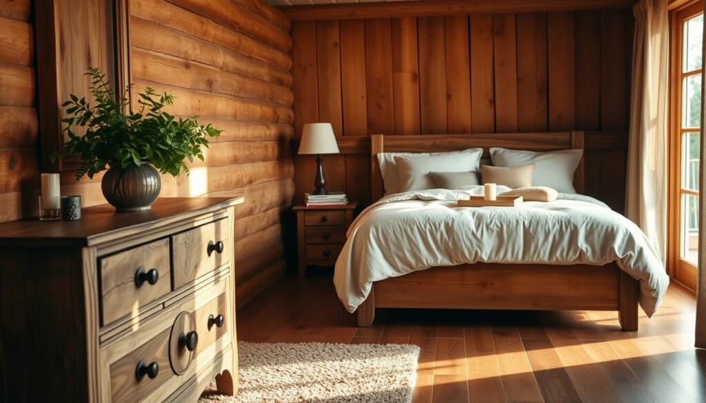 wooden bedroom decor
