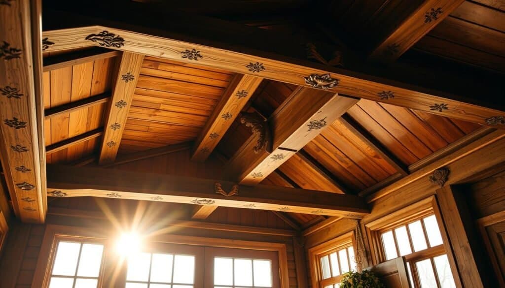 wooden ceiling details