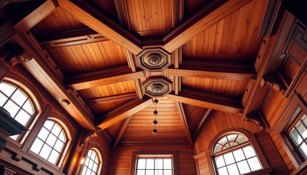 wooden ceiling treatments