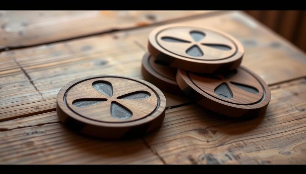 wooden coasters