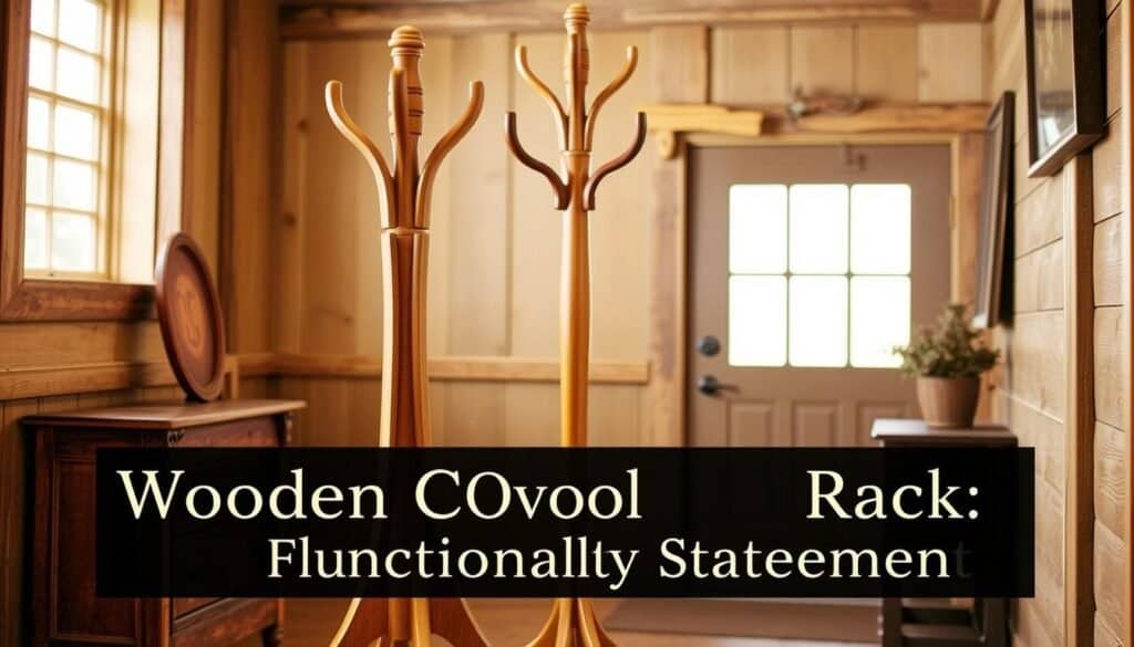 wooden coat rack