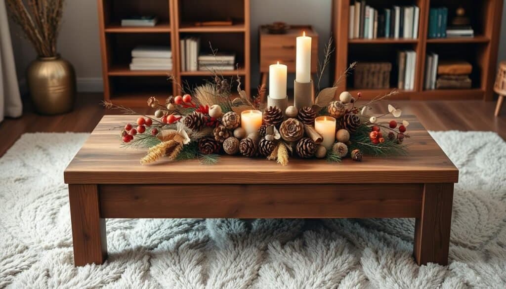 wooden coffee table centerpieces
