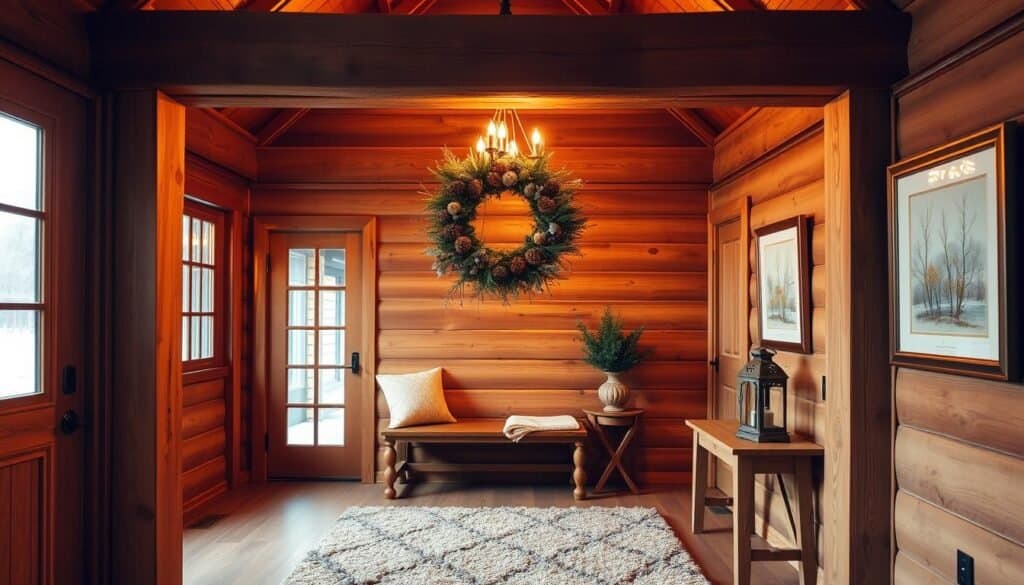wooden entryway decor